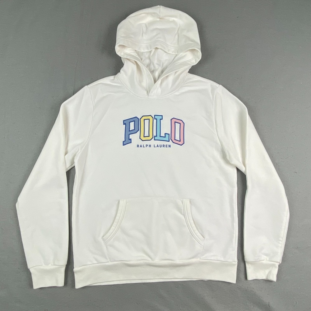 Polo Ralph Lauren mens Hoodie small Spell out Logo pastel preppy kangaroo pocket